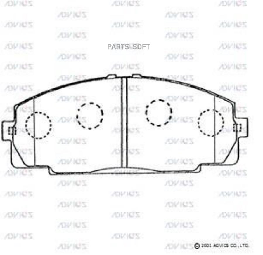 Комплект дисковых тормозных колодок ADVICS A1N050