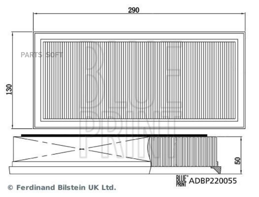 ФИЛЬТР ВОЗДУШНЫЙ BLUE-PRINT ADBP220055