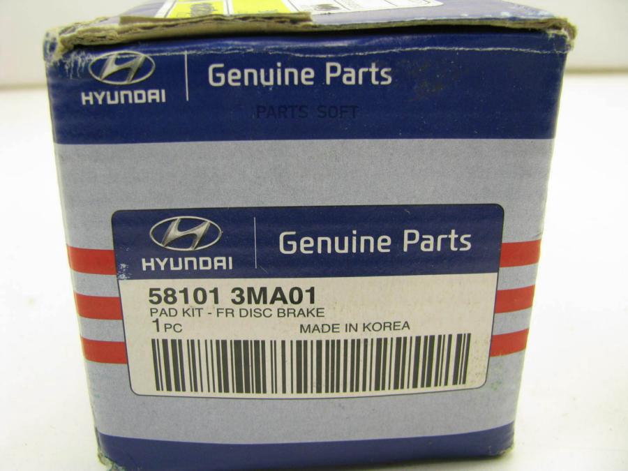 КОМПЛЕКТ ТОРМОЗНЫХ КОЛОДОК С НАКЛАДКАМИ HYUNDAI-KIA 581013MA01