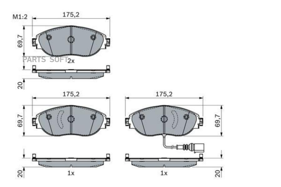 Колодки тормозные дисковые BOSCH 0986424285