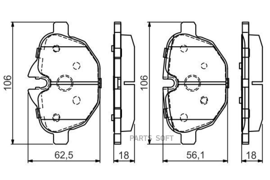 Колодки тормозные задние BOSCH 0986495442