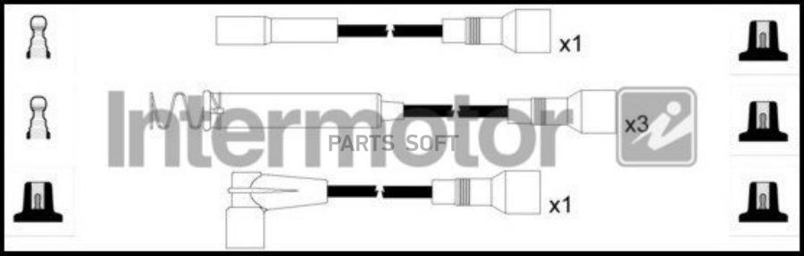 ПРОВОДА СВЕЧНЫЕ ВЫСОКОВОЛЬТНЫЕ INTERMOTOR 73033