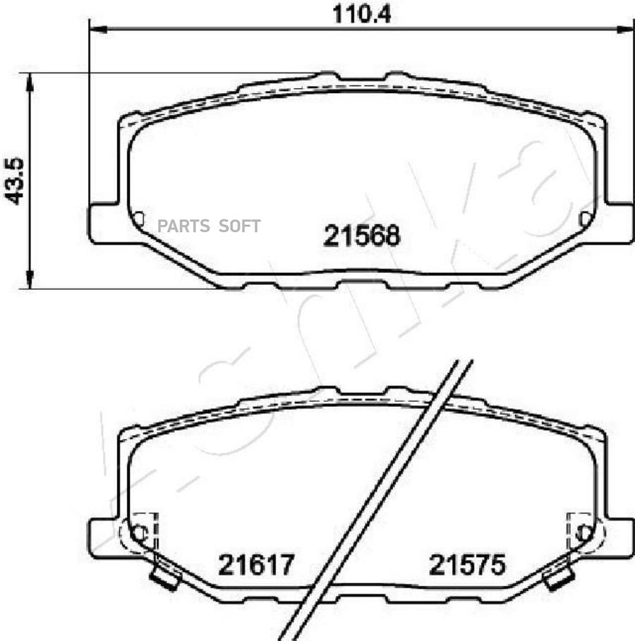 Колодки тормозные дисковые передние комплект ASHIKA 5008823