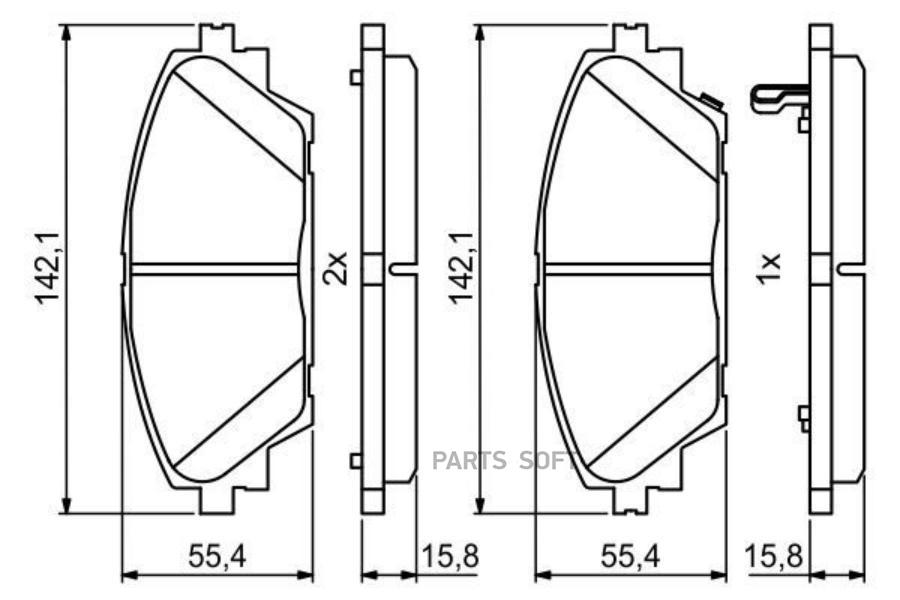 Колодки тормпер BOSCH 0986494804