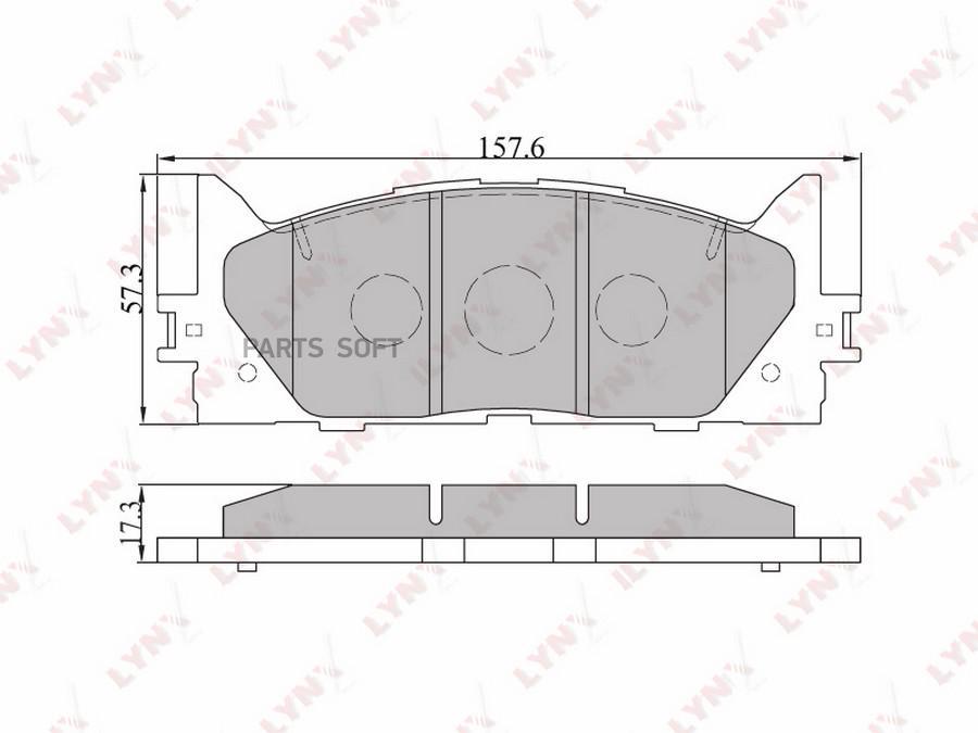 Колодки тормозные дисковые | перед | LYNXAUTO BD7530