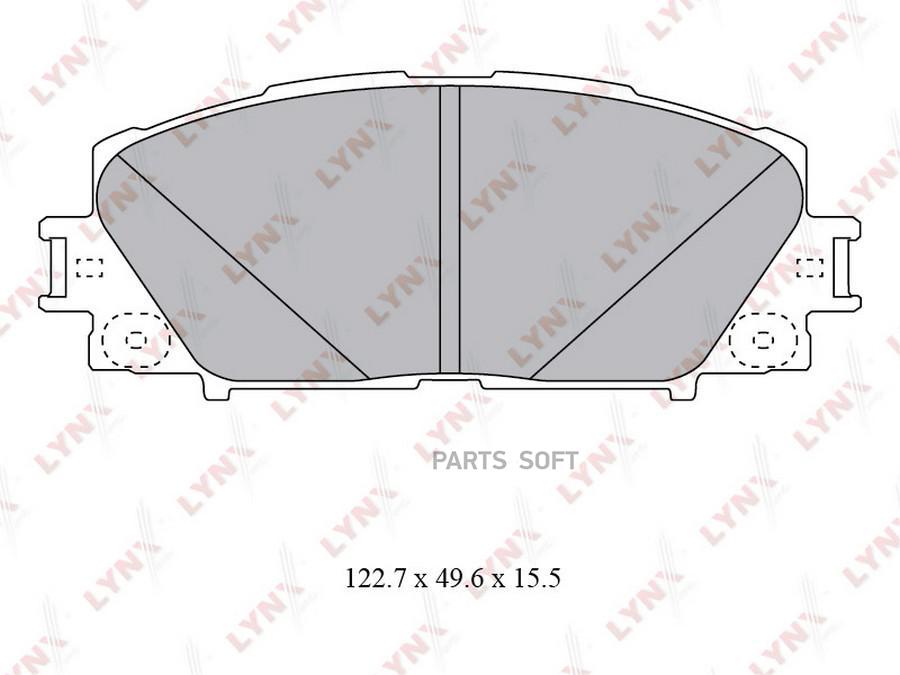 Комплект тормозных колодок дисковый тормоз LYNXAUTO BD7550