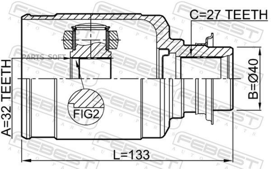 Автозапчасть FEBEST 0311RW24RH