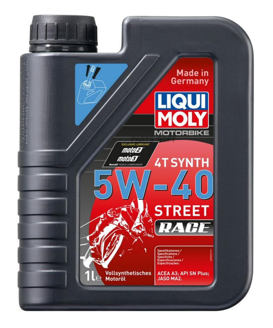 Масло моторное для 4-тмотоц Motorbike 4T Synth Street Race 5W-40 SM A3 (1л) LIQUI MOLY 2592