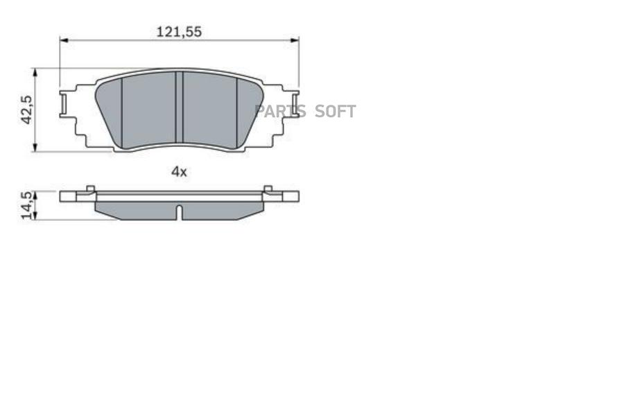 Brake Pad Set disc brake BOSCH 0986424840