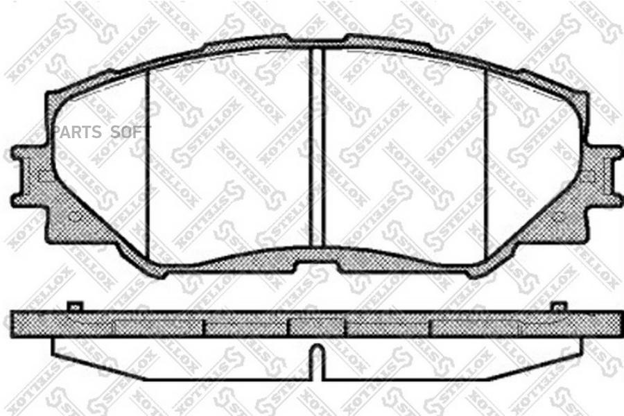 Комплект дисковых тормозных колодок STELLOX 001089BSX