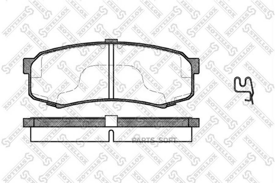 Комплект дисковых тормозных колодок STELLOX 424004BSX
