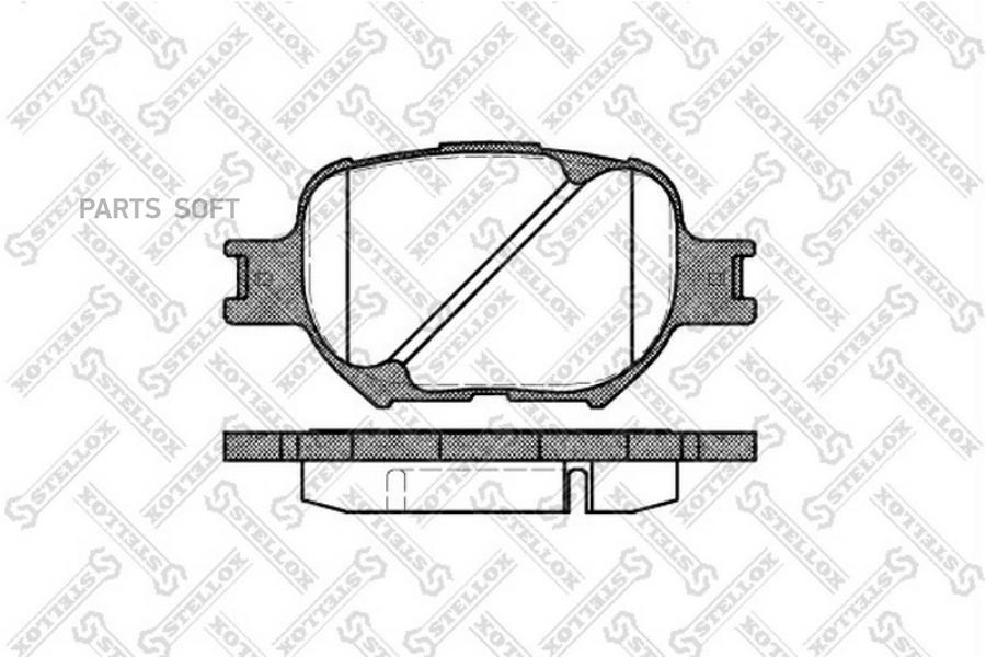 Комплект дисковых тормозных колодок STELLOX 753000SX