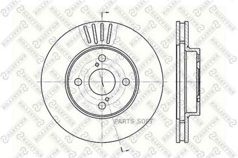 Диск тормозной передний STELLOX 60204582VSX