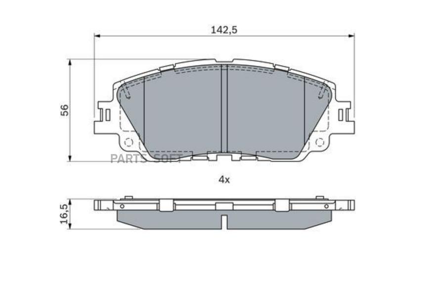 BOSCH BREMSBELAGSATZ SCHEIBENBREMSE BOSCH 0986424899