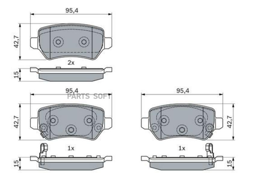 Дисковые Колодки Задние BOSCH 0986494954