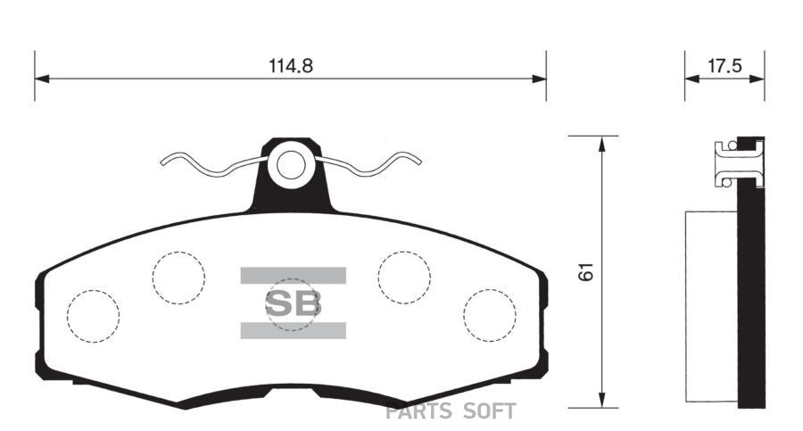 BRAKE PAD FRONT 11543-028011543-0000 FOSK SIERRA 1982-1984 Hi-Q SANGSIN BRAKE SP1028