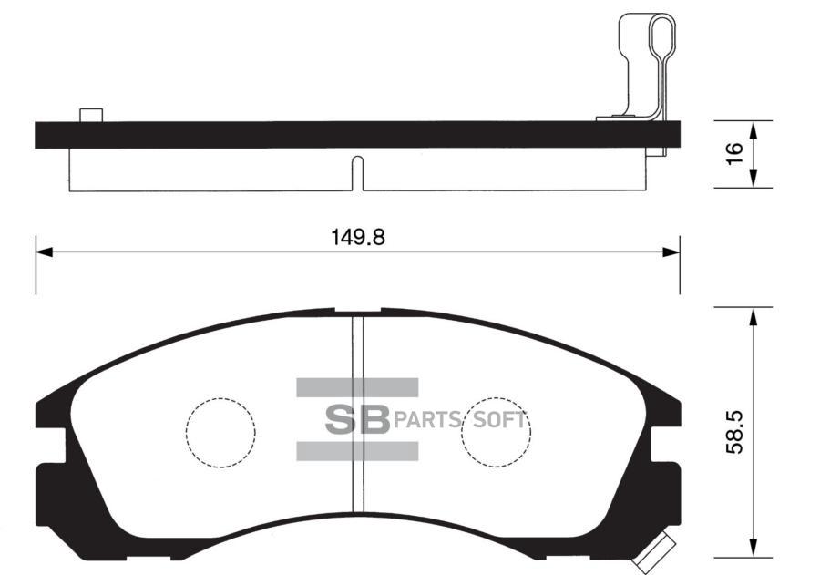 КОЛОДКИ ТОРМОЗНЫЕ SANGSIN BRAKE SP1068