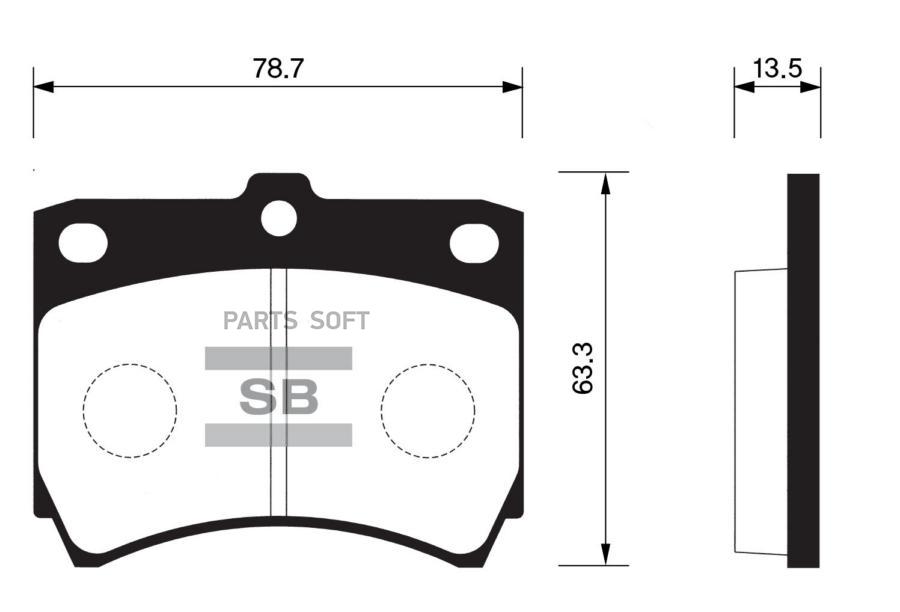 BRAKE PAD FRONT 04491-8751004491-87511 KI TOWNER 1992- Hi-Q SANGSIN BRAKE SP1073