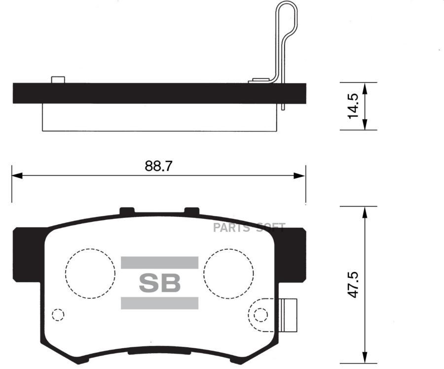 Колодки тормозные задние SANGSIN BRAKE SP1076R