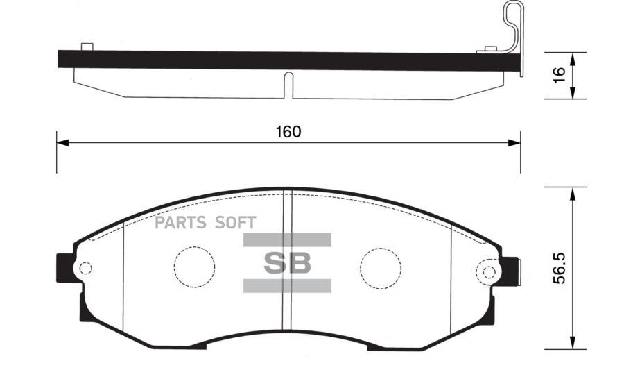 Колодки тормозные дисковые SANGSIN BRAKE SP1083