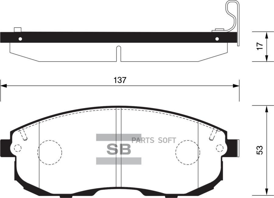 КОЛОДКИ ТОРМОЗНЫЕ SANGSIN BRAKE SP1107F