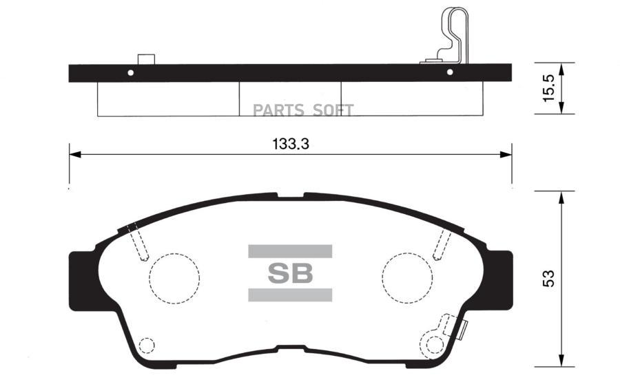 КОЛОДКИ ТОРМОЗНЫЕ SANGSIN BRAKE SP1110