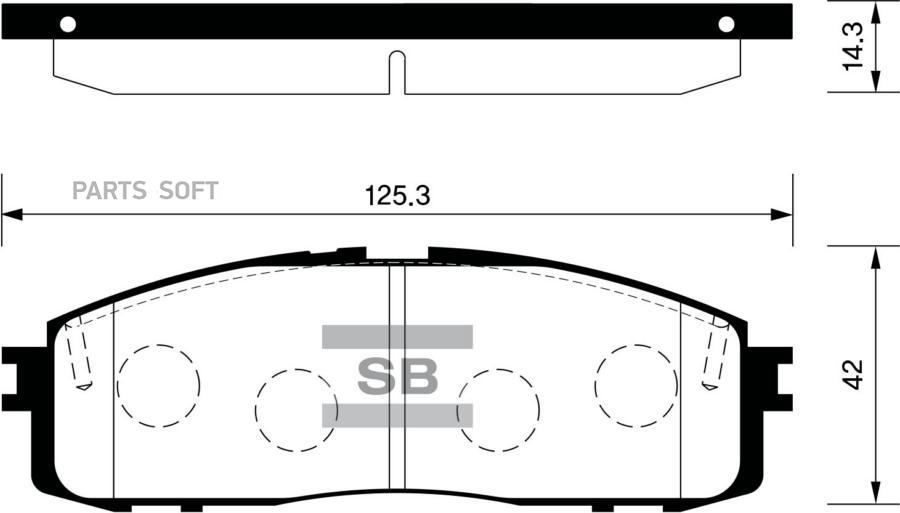 Колодки тормозные SANGSIN BRAKE SP1123