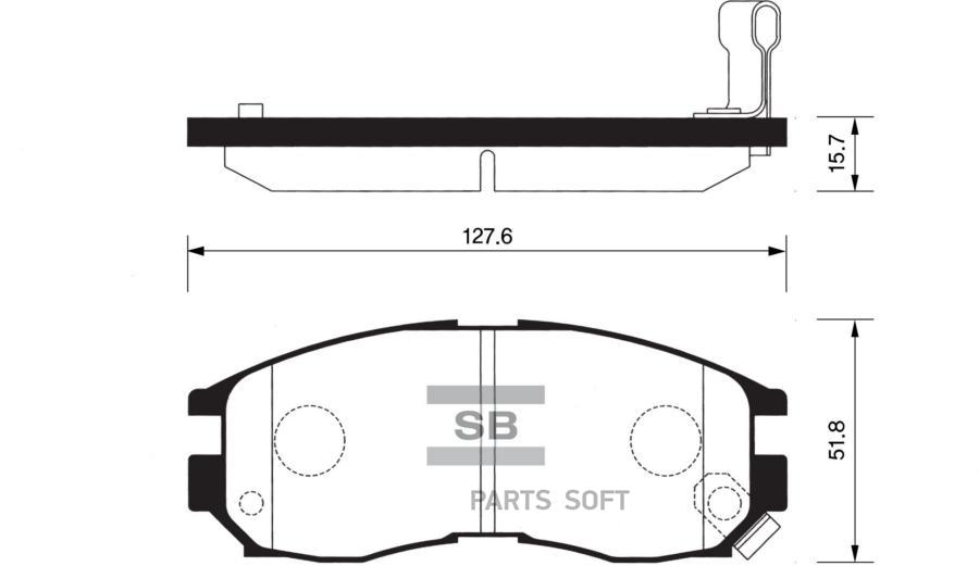 КОЛОДКИ ТОРМОЗНЫЕ SANGSIN BRAKE SP1134