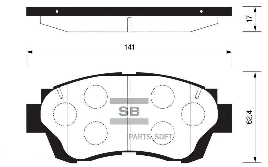 КОЛОДКИ ТОРМОЗНЫЕ SANGSIN BRAKE SP1138