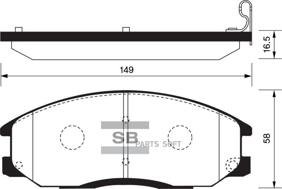 Колодки тормозные дисковые передние SANGSIN BRAKE SP1157