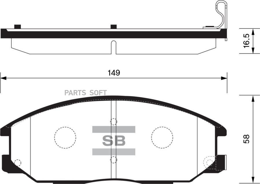 Колодки тормозные дисковые передние SANGSIN BRAKE SP1171