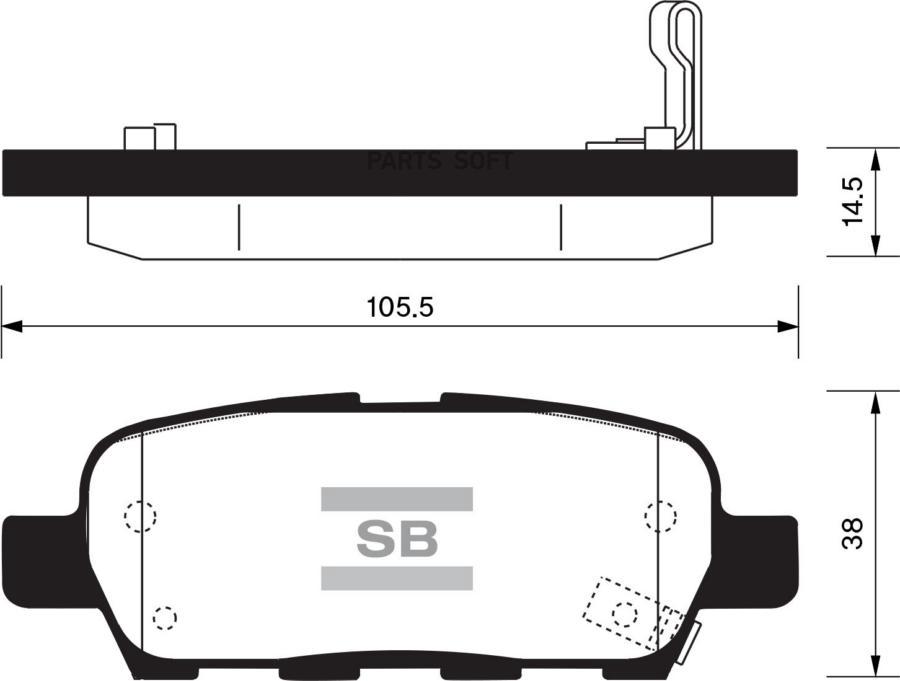 КОЛОДКИ ТОРМОЗНЫЕ SANGSIN BRAKE SP1184