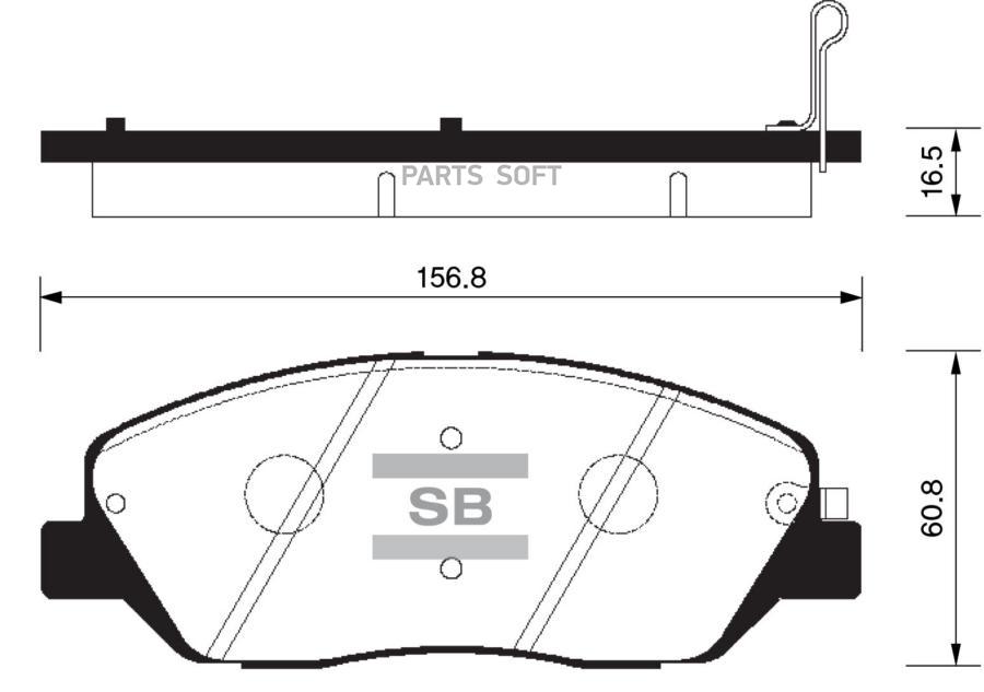 КОЛОДКИ ТОРМОЗНЫЕ SANGSIN BRAKE SP1194