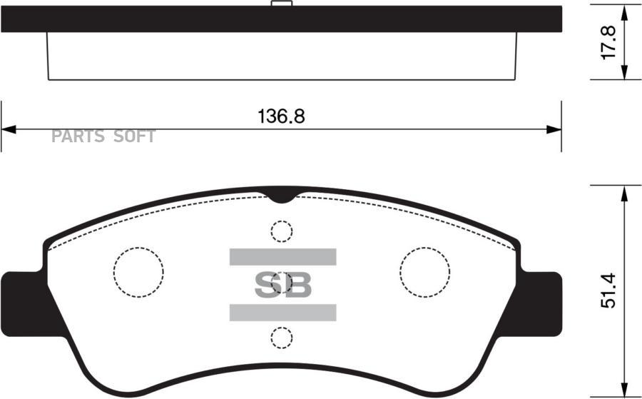 Комплект тормозных колодок дисковый тормоз SANGSIN BRAKE SP1241