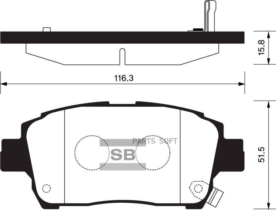 Колодки тормозные дисковые передние SANGSIN BRAKE SP1244