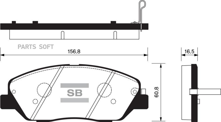 КОЛОДКИ ТОРМОЗНЫЕ SANGSIN BRAKE SP1246