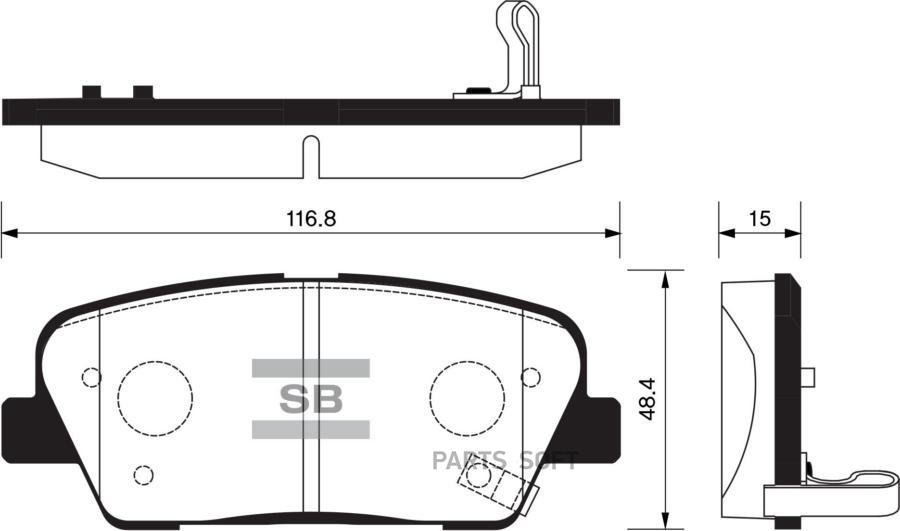 КОЛОДКИ ТОРМОЗНЫЕ SANGSIN BRAKE SP1247