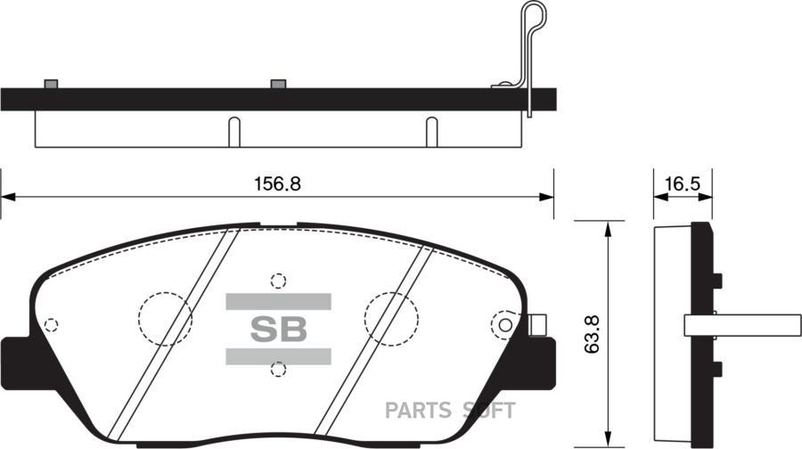 КОЛОДКИ ТОРМОЗНЫЕ SANGSIN BRAKE SP1248