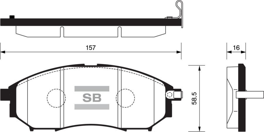 КОЛОДКИ ТОРМОЗНЫЕ SANGSIN BRAKE SP1249