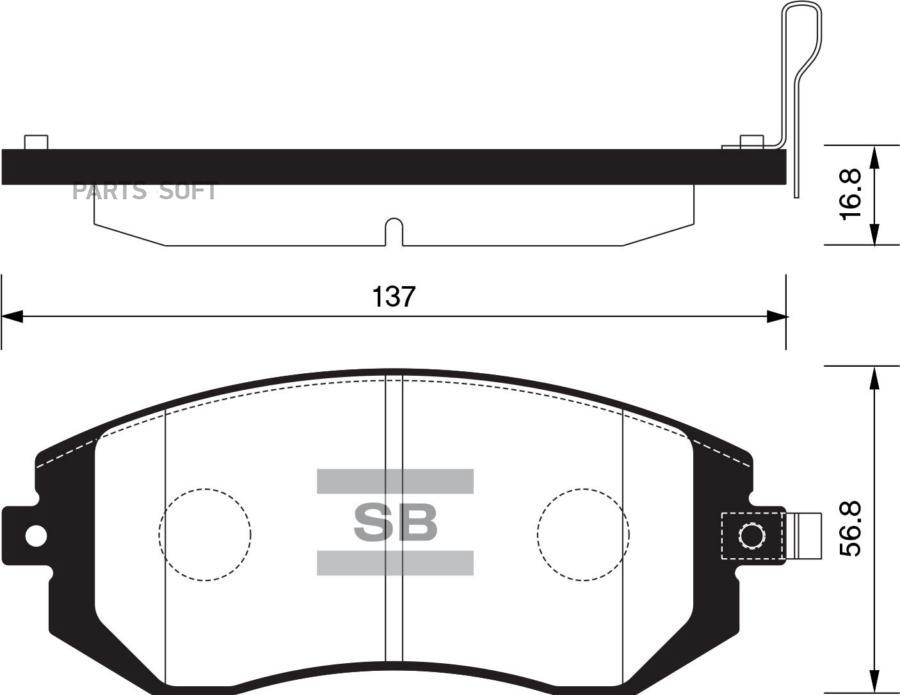 КОЛОДКИ ТОРМОЗНЫЕ SANGSIN BRAKE SP1367