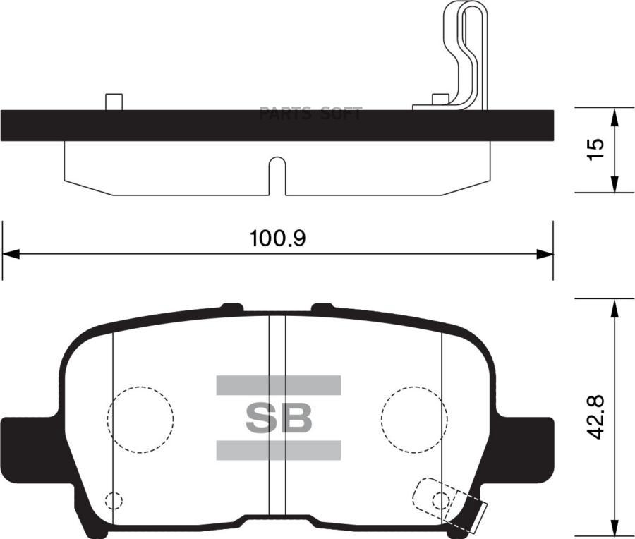 КОЛОДКИ ТОРМОЗНЫЕ SANGSIN BRAKE SP1371