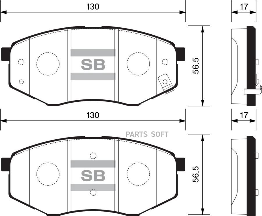 КОЛОДКИ ТОРМОЗНЫЕ SANGSIN BRAKE SP1374