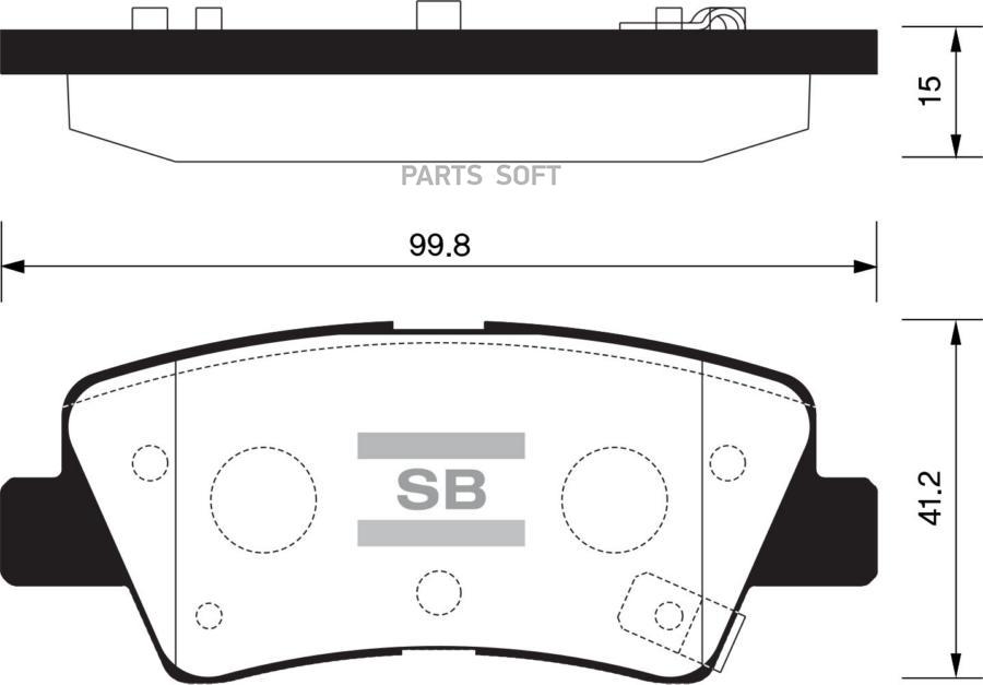 КОЛОДКИ ТОРМОЗНЫЕ ЗАДНИЕ SP1407 SANGSIN BRAKE SP1407