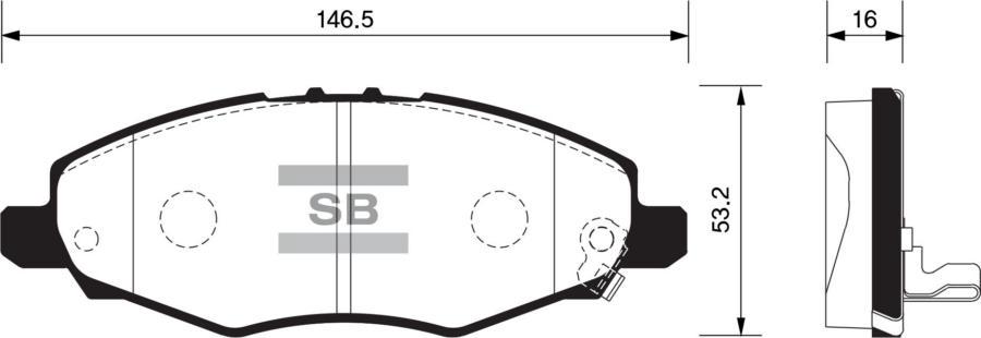 BRAKE PAD SANGSIN BRAKE SP1412