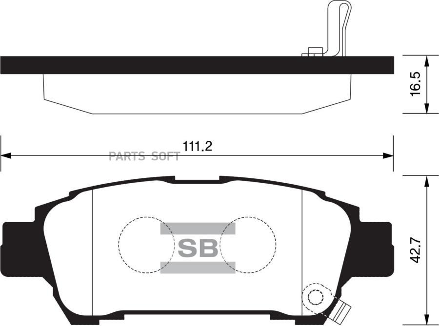 КОЛОДКИ ТОРМОЗНЫЕ SANGSIN BRAKE SP1423