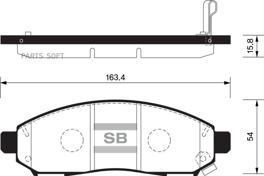 КОЛОДКИ ТОРМОЗНЫЕ SANGSIN BRAKE SP1460