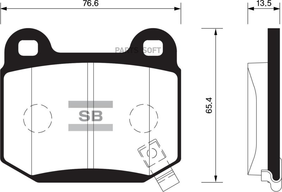 Колодки задние SUBARU FORESTER 13- SP1495 SANGSIN BRAKE SP1495