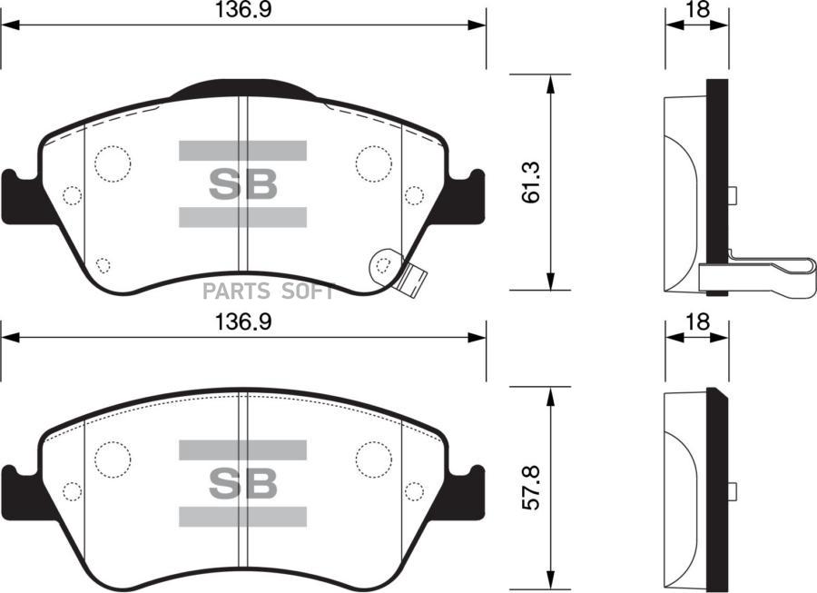 КОЛОДКИ ТОРМОЗНЫЕ SANGSIN BRAKE SP1500