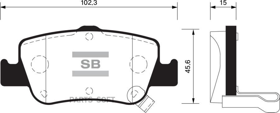 КОЛОДКИ ТОРМОЗНЫЕ SANGSIN BRAKE SP1501