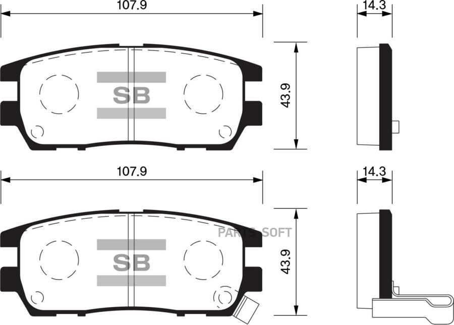 КОЛОДКИ ТОРМОЗНЫЕ SANGSIN BRAKE SP1538